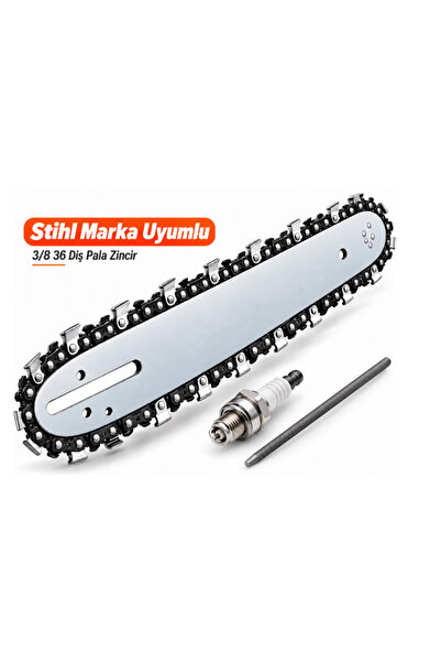 Stihl Marka Uyumlu 3/8 36 Diş Zincir Kılavuz 290 360 380 390 440 460 640 660 Uyumlu Kılavuz Zincir Eğe Buj