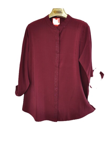 elma abone Plus Size Women's Pati Stone Shirt