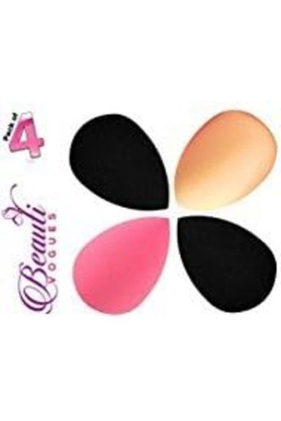 BEAUTI VOGUES مجموعة من 4 إسفنجات احترافية لمزج المكياج، لتغطية مثالية للفاون...