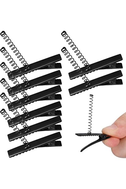 POPETPOP 100pcs Duck Bill Hair Clips with Spring: Metal Iron Alligator Hairpi...