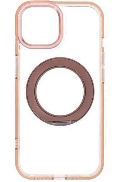 OEM Θήκη για iPhone 15 με κυκλική βάση στήριξης, συμβατή με MagSafe, χρυσή