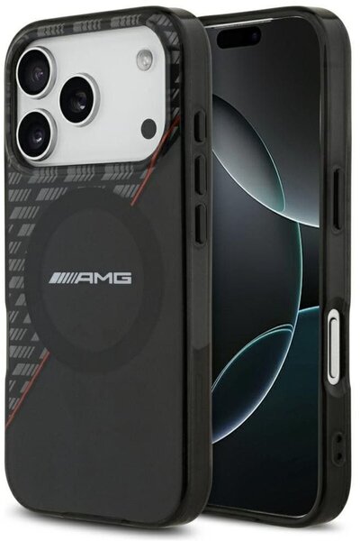 MERCEDES Amg Iml Διπλής Στρώσης Θήκη Magsafe με Σχέδιο Ρόμβων για Iphone 18 P...