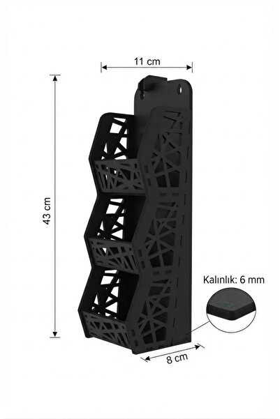 moduva [ahşap] 3 katlı poşetlik düzenleyici /organizer havluluk 3 Katlı dekoratif duvar askılı organizer