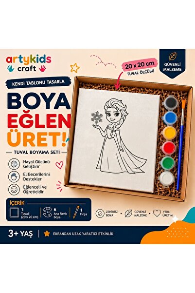 Tuval Boyama Seti - Karlar Kraliçesi Elsa