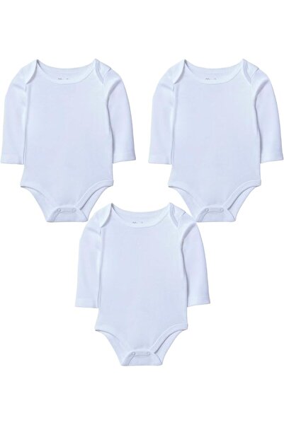 GENERAL PureSoft Essentials Baby Bodysuits,3-pack Long Sleeve