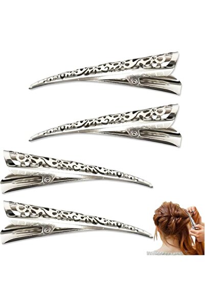 GENERAL 4 Packs Duck Bill Clips for Hair Large 5.1" Metal Duckbill Beak Hair ...