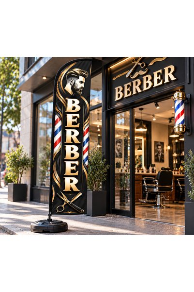 CMB SHOP CMB BAYRAK BERBER-2 Yelken Plaj Bayrağı Canlı Kaliteli Raşel Kumaş B...