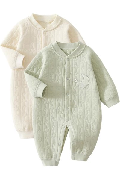 ZONEY Newborn Knit Bodysuit, Baby Long Sleeve Button Jumpsuit, Infant Boys an...