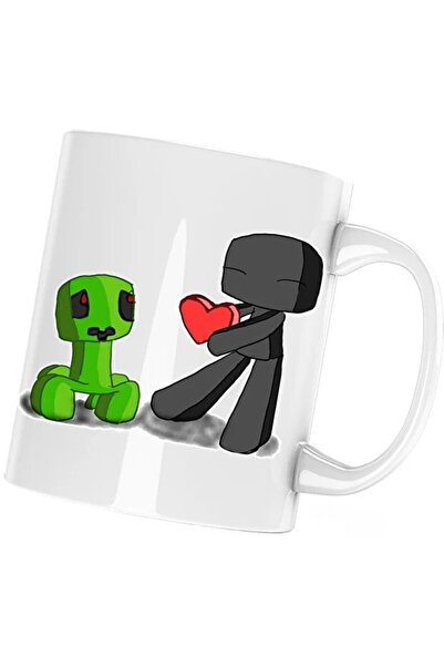 INOVATIX Cana Baby Creeper Enderman Minecraft, albastru, 330 ml