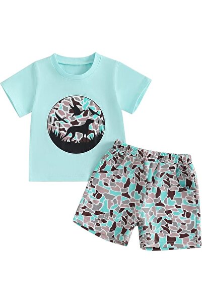 GENERAL PUHHAPIEY Toddler Baby Boy Summer Clothes Retro Camo Hunting Shirts T...