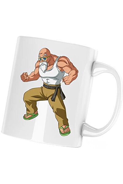 INOVATIX Dragon Ball Z Master Roshi Bodybuilding Coach Grandpa Mug, white, 33...