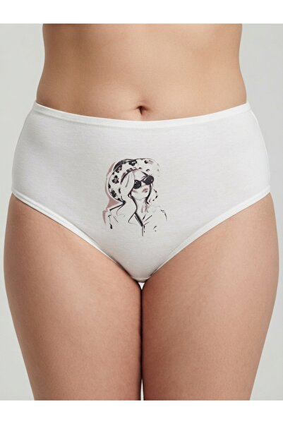 inspira lingerie Women's Plus Size 95% Cotton Panties 2-Pack Lycra Patterned Underwear