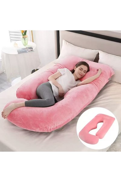 Vitakit J-Shaped Cooling Maternity Pillow, Memory Foam Side Sleeping Pregnanc...