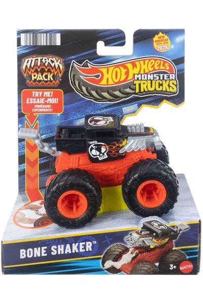 mattel Hot Wheels Monster Trucks: Σετ Επίθεσης - Bone Shaker (JMK99)