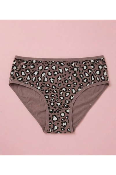 inspira lingerie Women's Plus Size 95% Cotton Panties 2-Pack Lycra Patterned Underwear