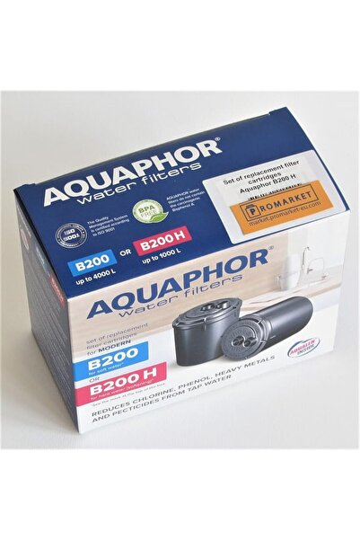Aquaphor مجموعة خراطيش بديلة B200 H لفلتر مياه الشرب الحديث من نوع H (قطعتان)