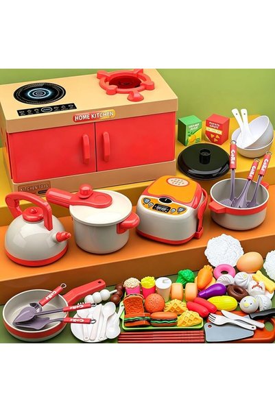 GENERAL Play Food Sets for Kids Kitchen | Cutting Toy Food Set with Tableware...