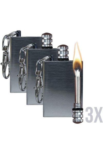 Generic Permanent Waterproof Match Emergency Kit Fire Starter Keychain Alumin...