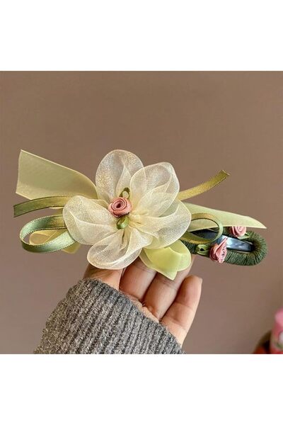 Alligator Hair Clips, Duckbill Claw Clip Large 12cm Floral Barrettes Head Dec...