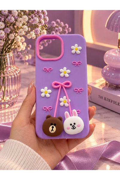 PRESTIGE KILIF iPhone 15 Compatible - Cute Silicone Phone Case with Embossed ...