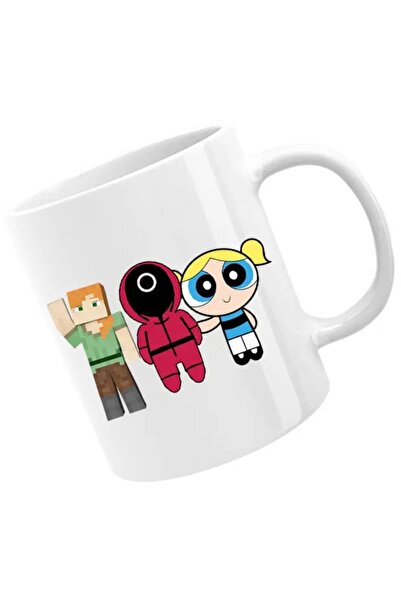 INOVATIX Cana Squid Game Family Powerpuff Girls Bubble Minecraft, alba, 330 ml