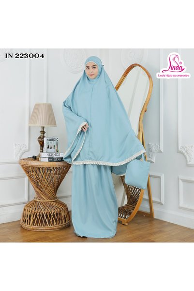 Linda Hijab Linda Women’s Prayer Set – Light Blue Islamic Salah & Namaz Praye...