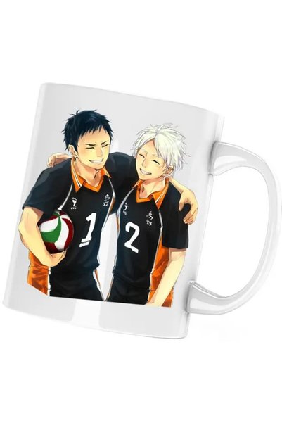 INOVATIX Haikyuu Volleyball Team Kageyama Hinata Haikyu!! Mug, white, 330 ml