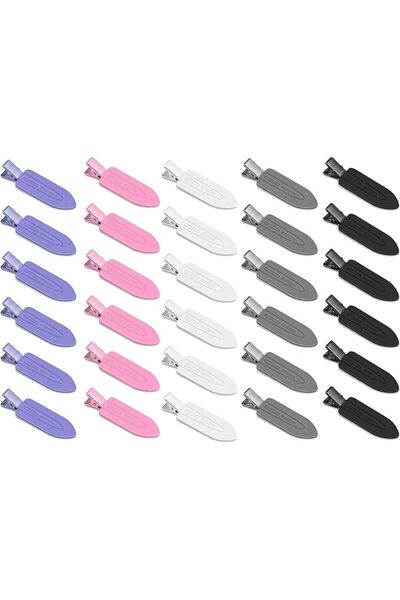 GENERAL 30 Pcs Matte No Crease Hair Clips for Makeup and Styling - Macaron Co...