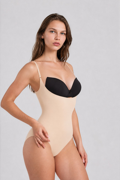 Lazer Kesim Göğüs Altı Agraflı Body Korse | Toparlayıcı Etki