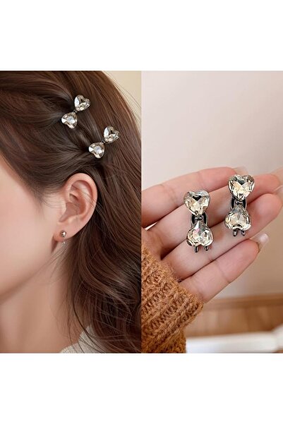 GENERAL 6 Pcs Rhinestone Hair Clips Metal Bow Clips for Hair Sparkling Barret...