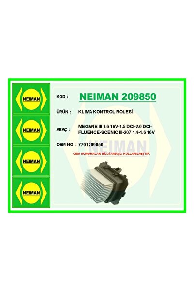 KLIMA KONTROL ROLESI MEGANE III 1.6 16V-1.5 DCI-2.0 DCI-FLUENCE-SCENIC III-207 1.4-1.6 16V