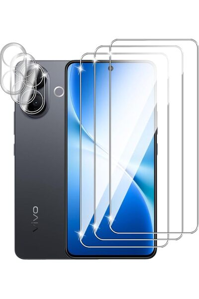 GENERAL [3+3 قطع] واقي شاشة لهاتف VIVO V60 Lite 4G/5G مع واقي عدسة الكاميرا، ...