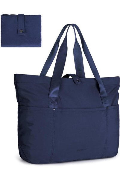BAGSMART حقيبة حمل للنساء، حقيبة حمل قابلة للطي مع سحاب وحقيبة كتف كبيرة بمقب...