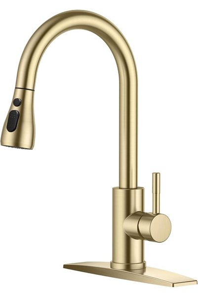 FORIOUS Kitchen Faucets with Pull Down Sprayer, High Arc Single Handle Classi...