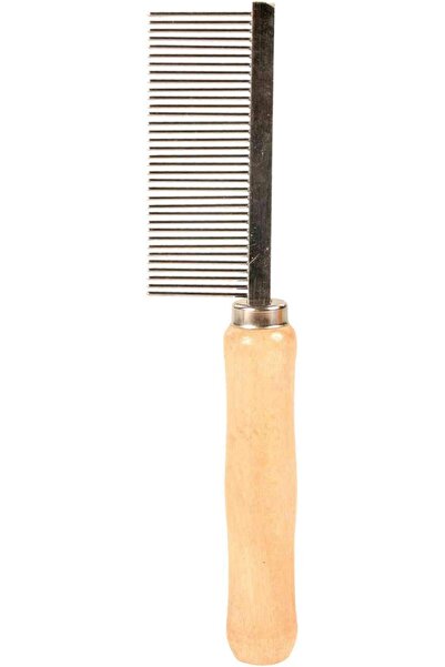 Trixie Medium Teeth Comb with Wooden Handle, 18 cm