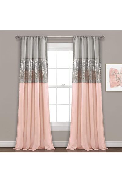 Lush Decor ستارة نافذة بتصميم السماء الليلية، قطعة واحدة، 42 بوصة عرض × 95 بو...