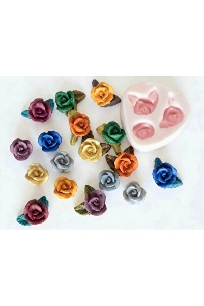 morlalem m 3-Piece Rose Flower Silicone Mold K-1645, Polyester Scented Stone ...