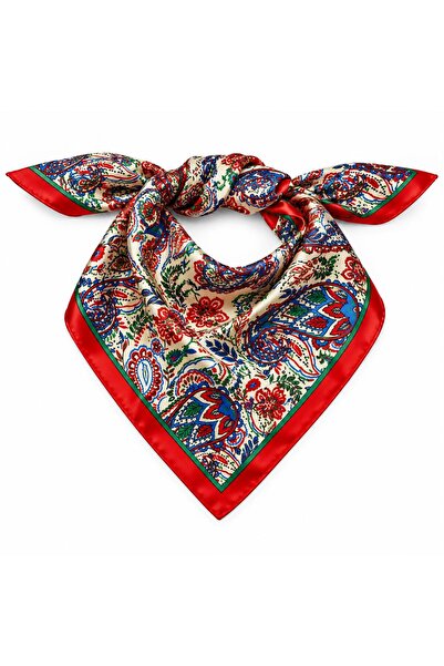 Kadın Retro Desen Fular & Bandana & Omuz Şalı
