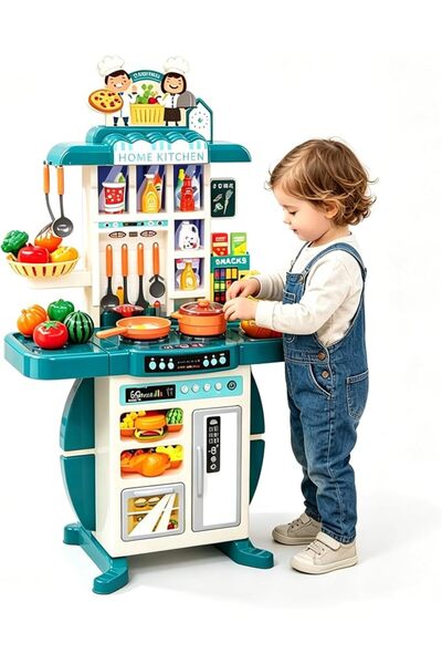 GENERAL 54pcs Kids Kitchen Playset Cooking Stove,Paly Sink,Oven,Kitchen Toys ...