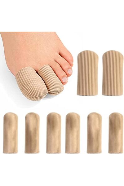 Yelajoy 8 PCS Toe Protectors, Cushioned Big Toe Protector Sleeves, Skin Color...