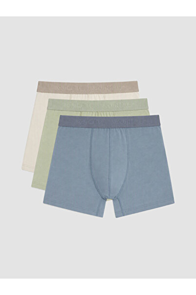 LC Waikiki Rmz Gi̇yi̇m Farkiyla Cotton Flexible Men's Boxer 3-Pack