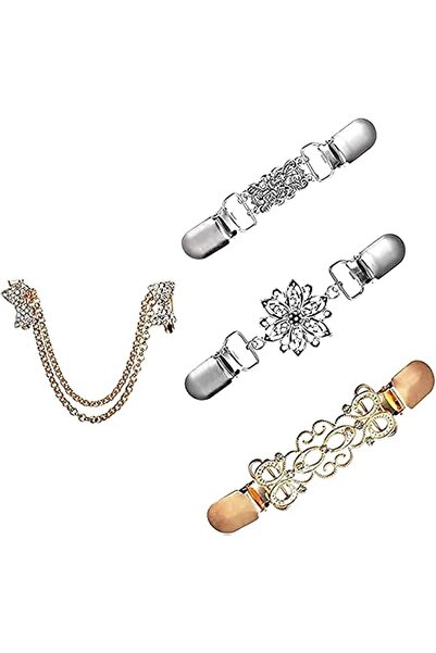 ELECDON Shirt Collar Clip, 4 Pieces Sweater Clips for Women Girls Retro Cardi...