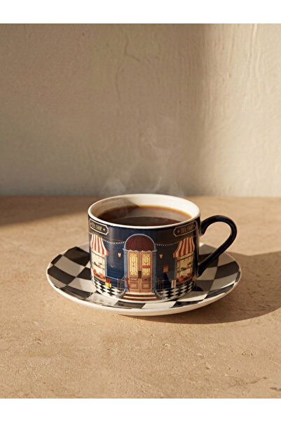 LC Waikiki Rmz Gi̇yi̇m Farki̇yla New Year's Themed Coffee Cup Set