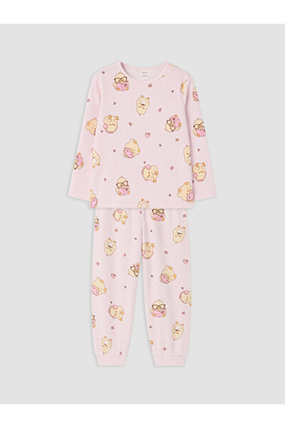 LC Waikiki Rmz Gi̇yi̇m Farkiyla Zero Roba Collar Girls' Pajama Set