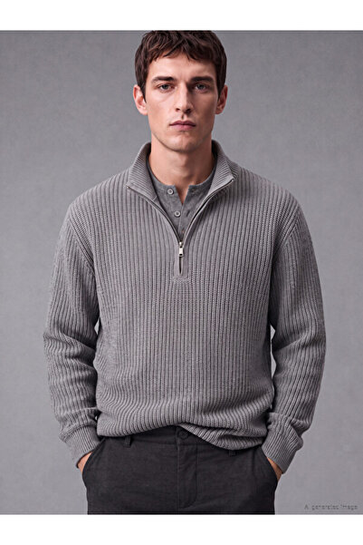 LC Waikiki Rmz Gi̇yi̇m Farkiyla Dik Roba Collar Men's Knitwear Sweater
