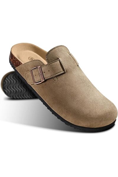GENERAL KEMISANT Men Clogs-Comfortable Suede Mules Slippers Sandals Nurse Pot...