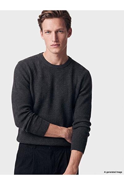 LC Waikiki Rmz Gi̇yi̇m Farkiyla Zero Roba Collar Men's Knitwear Sweater