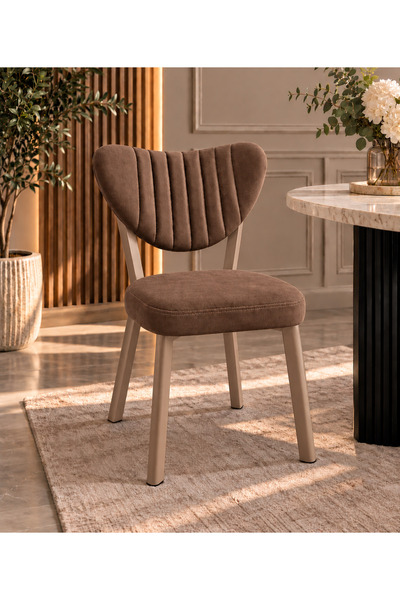 ELMA SANDALYE Kahve-Cappuccino Modern Mutfak Sandalye