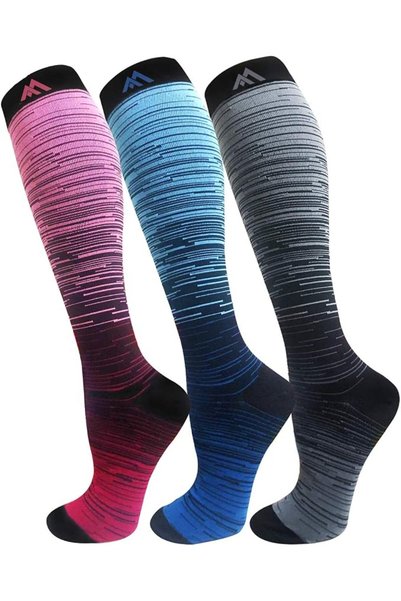 FuelMeFoot 3 Pack Copper Compression Socks - Compression Socks Women & Men Ci...