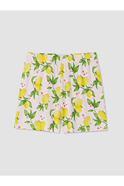 LC Waikiki Rmz Gi̇yi̇m Farkiyla Lemon Embroidered Women's Shorts Pajama Bottom
